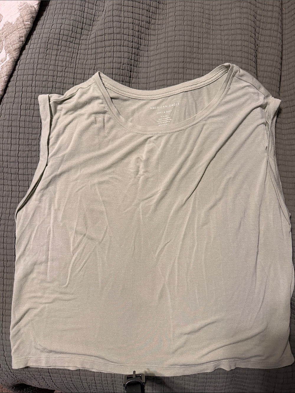 American Eagle Outfitters Light Sage Scoop Neck Tank